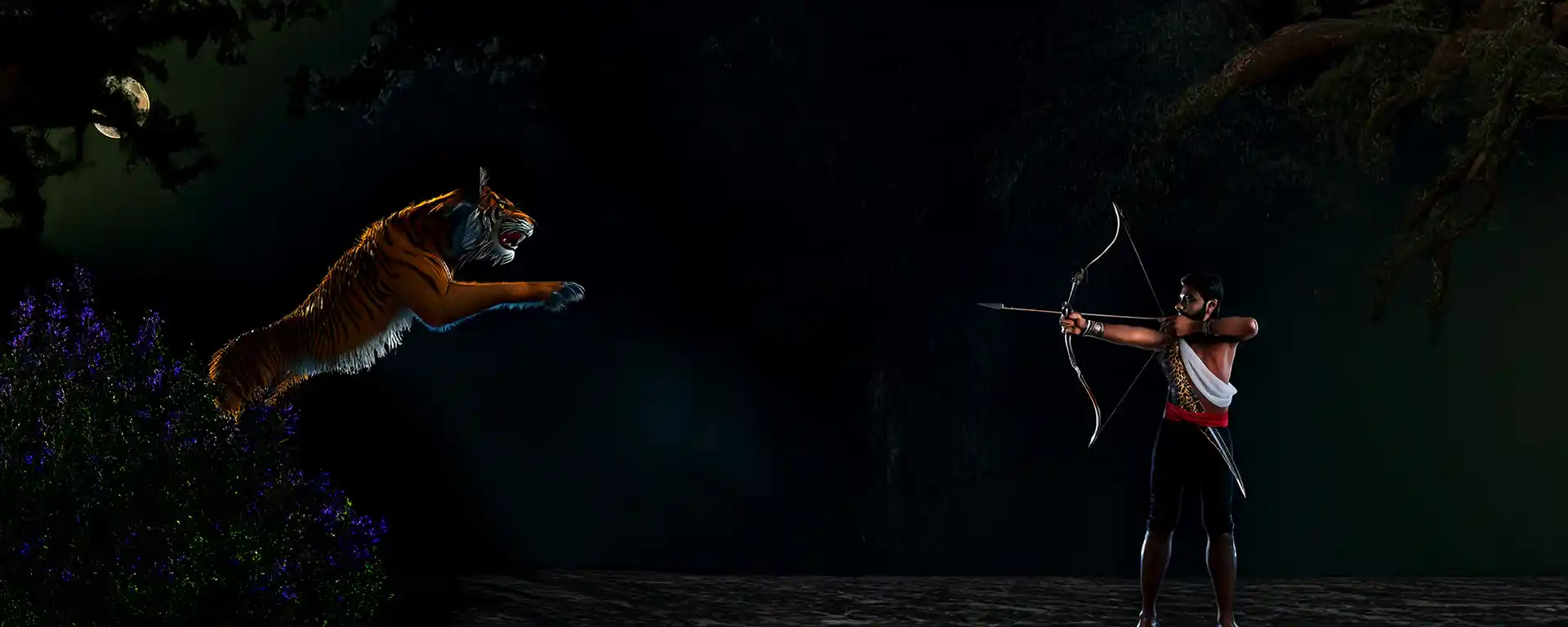 Tiger Ferocious Alummoottil Channar Hunting
