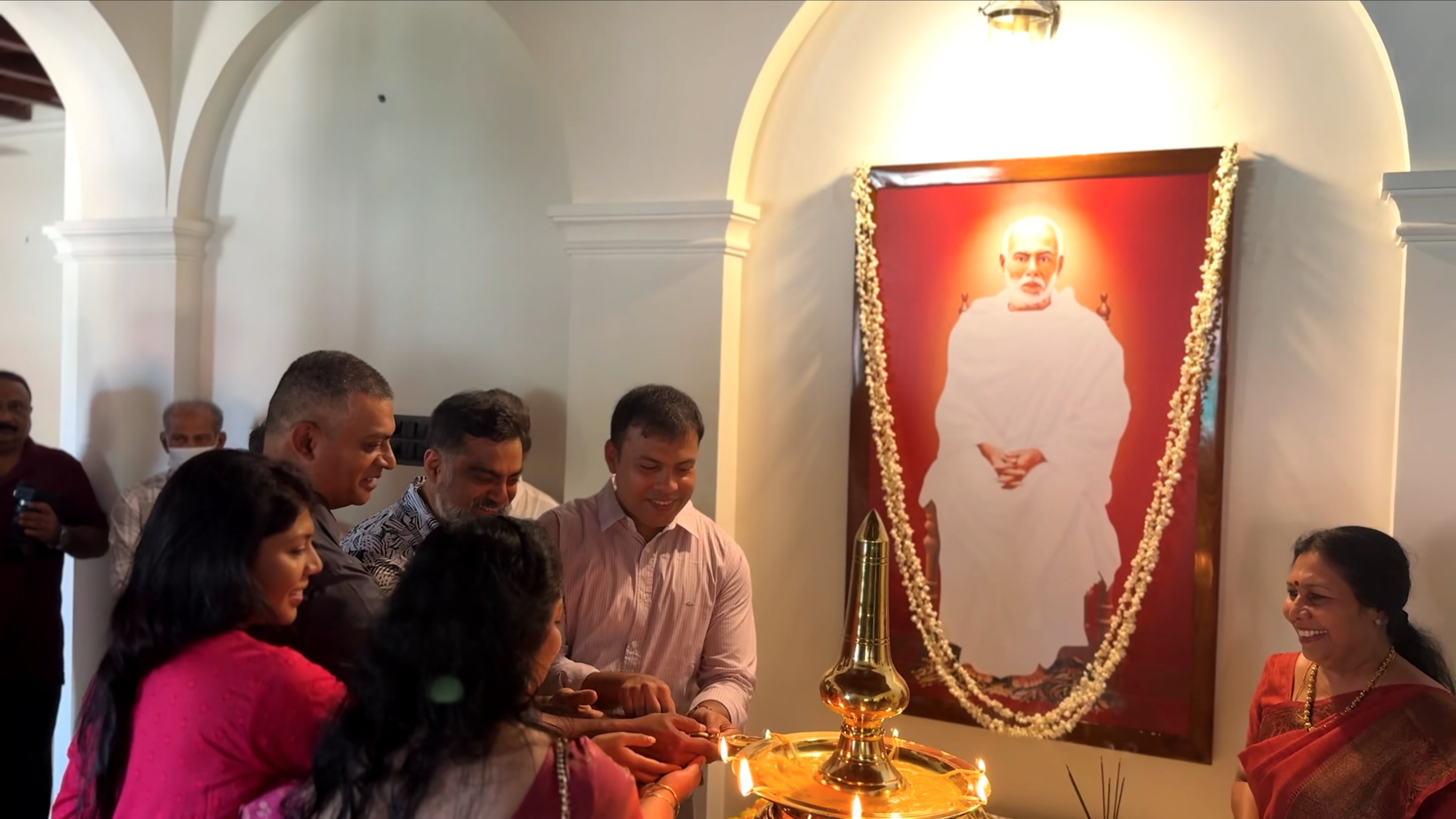 Anoop lights inaugural lamp